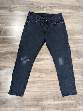 Levi's Women's Jeans 501CT 100% cotton Size 28 Washed Black